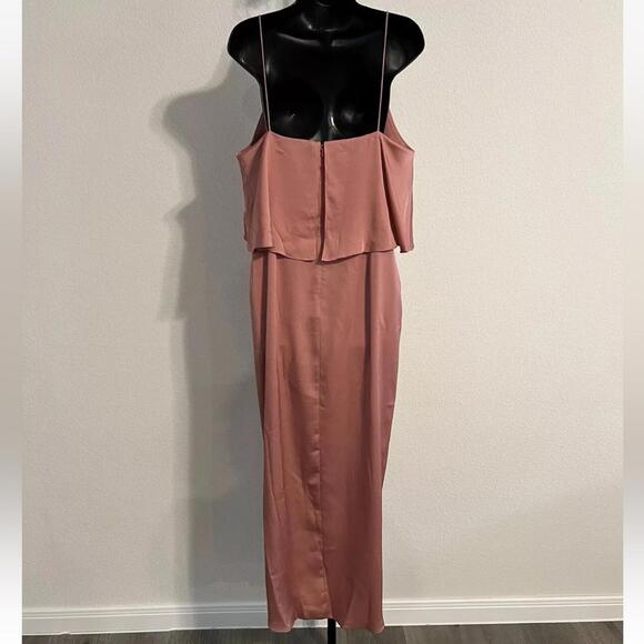 NWT $295 Shona Joy Luxe Cocktail Frill Dress - Rose Size 10 SJ3499 - Picture 3 of 9